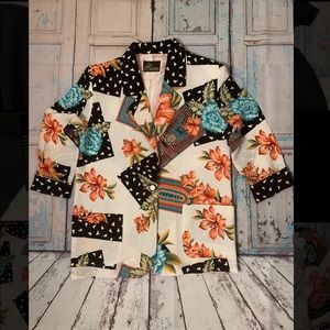 Vintage Pyke Ltd Geometric Patterned Blazer